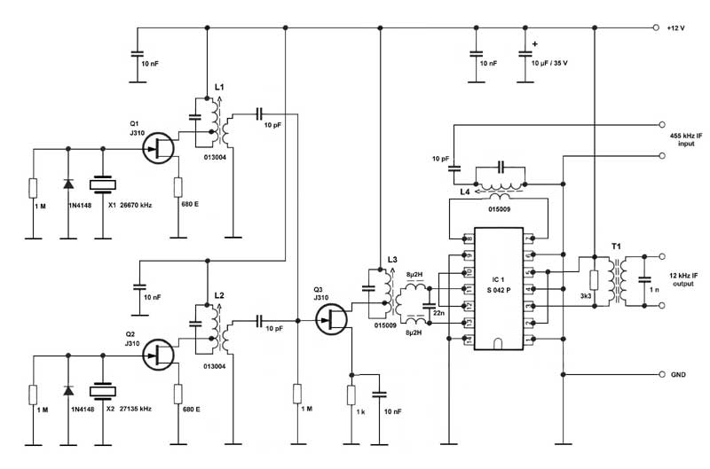 Using two CB Quartz Crystals, a FET Mixer and a Balanced Mixer