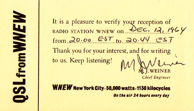 WNEW New York USA, 1964