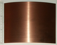 The copper sheet for one cylinder