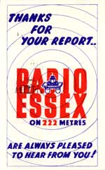 Radio Essex (QSL No. 80)