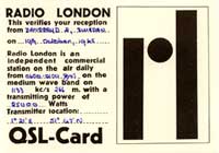 Radio London (QSL No. 73)